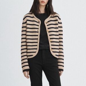 RAG & BONE - Wool Striped Cardigan Sweater